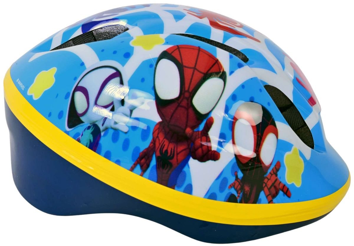 Volare Fahrradhelm Kinder Kinderfahrradhelm Fahrradhelm Helm Marvel Spiderman Spidey 1034, Verstellbarer Kinnriemen, Belüftungsöffnungen, Extra leicht, 52-56cm Bild 3