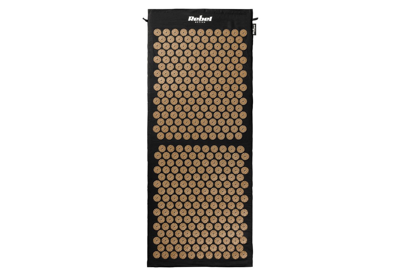 REBEL Akupressurmatte Active Gesundheitsmatte mit Akupressur-Noppen und Kissen, 110 x 42 cm, XL, goldene Noppen