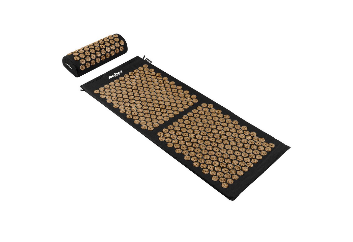 REBEL Akupressurmatte Active Gesundheitsmatte mit Akupressur-Noppen und Kissen, 110 x 42 cm, XL, goldene Noppen Bild 2