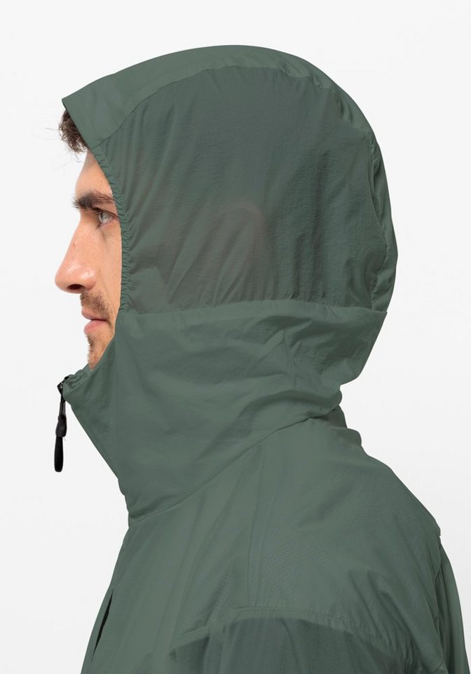 Jack Wolfskin Outdoorjacke WANDERJAHR JKT M mit Kapuze, windabweisend, wasserabweisend, atmungsaktiv