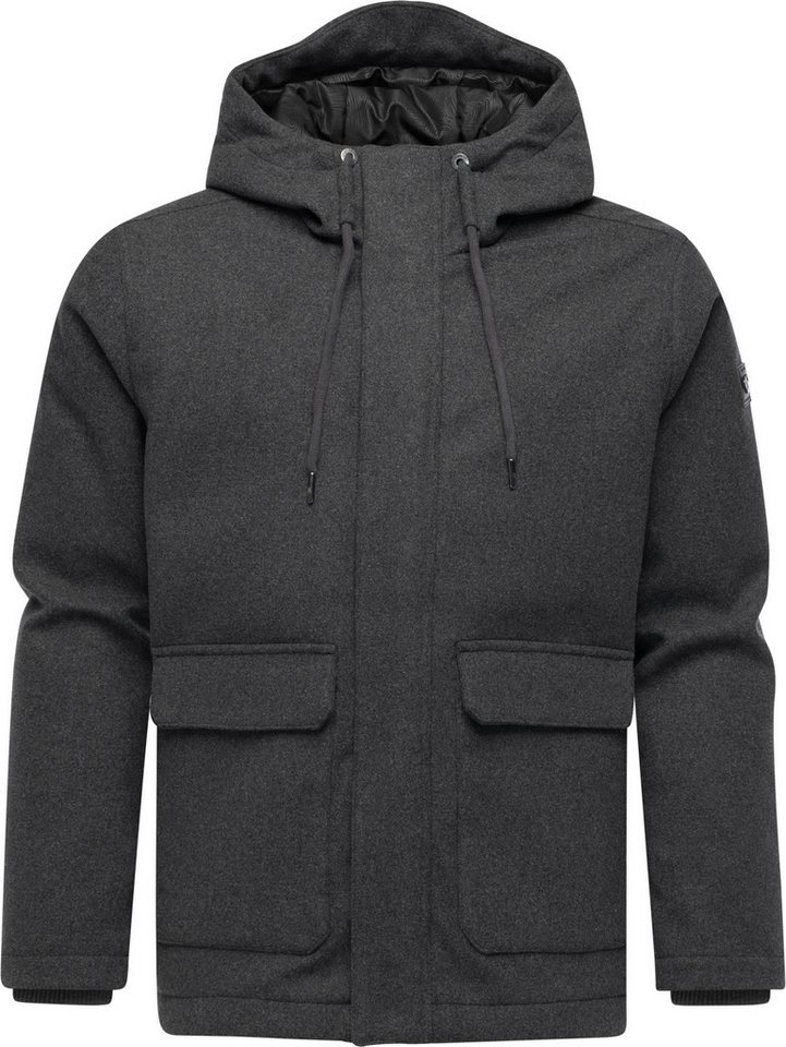 Ragwear Outdoorjacke Mr Them Felt YOUMODO Warmer Herren Wollmantel mit großen Pattentaschen Bild 2