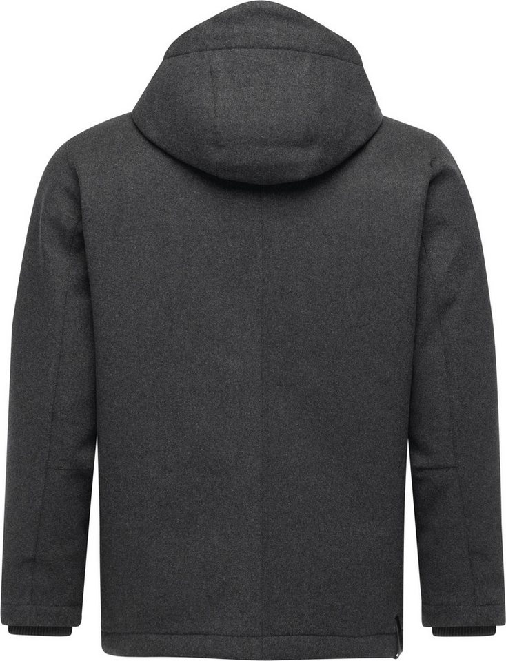 Ragwear Outdoorjacke Mr Them Felt YOUMODO Warmer Herren Wollmantel mit großen Pattentaschen Bild 5