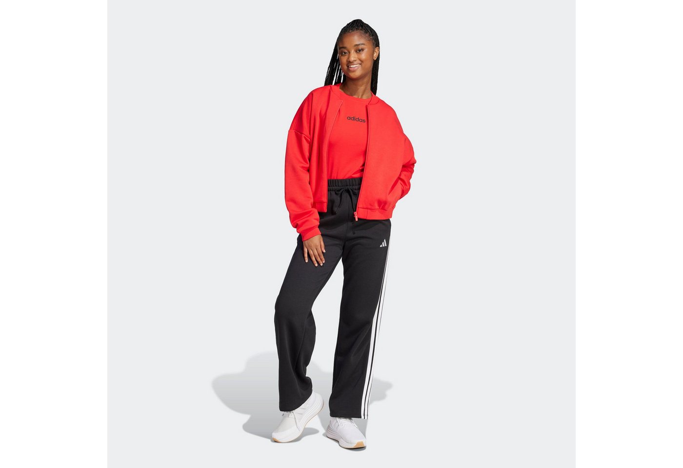 adidas Sportswear Sporthose ESSENTIALS 3-STRIPES OPEN HEM FLEECE (1-tlg) Weiteres Detail Bild 4
