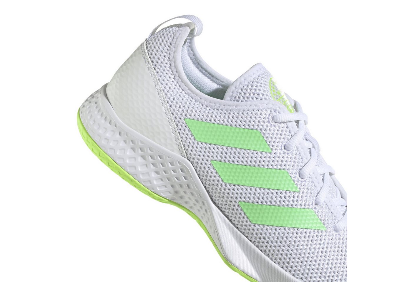 adidas Performance CourtFlash Allcourt weiss/limegrün Herren Tennisschuh