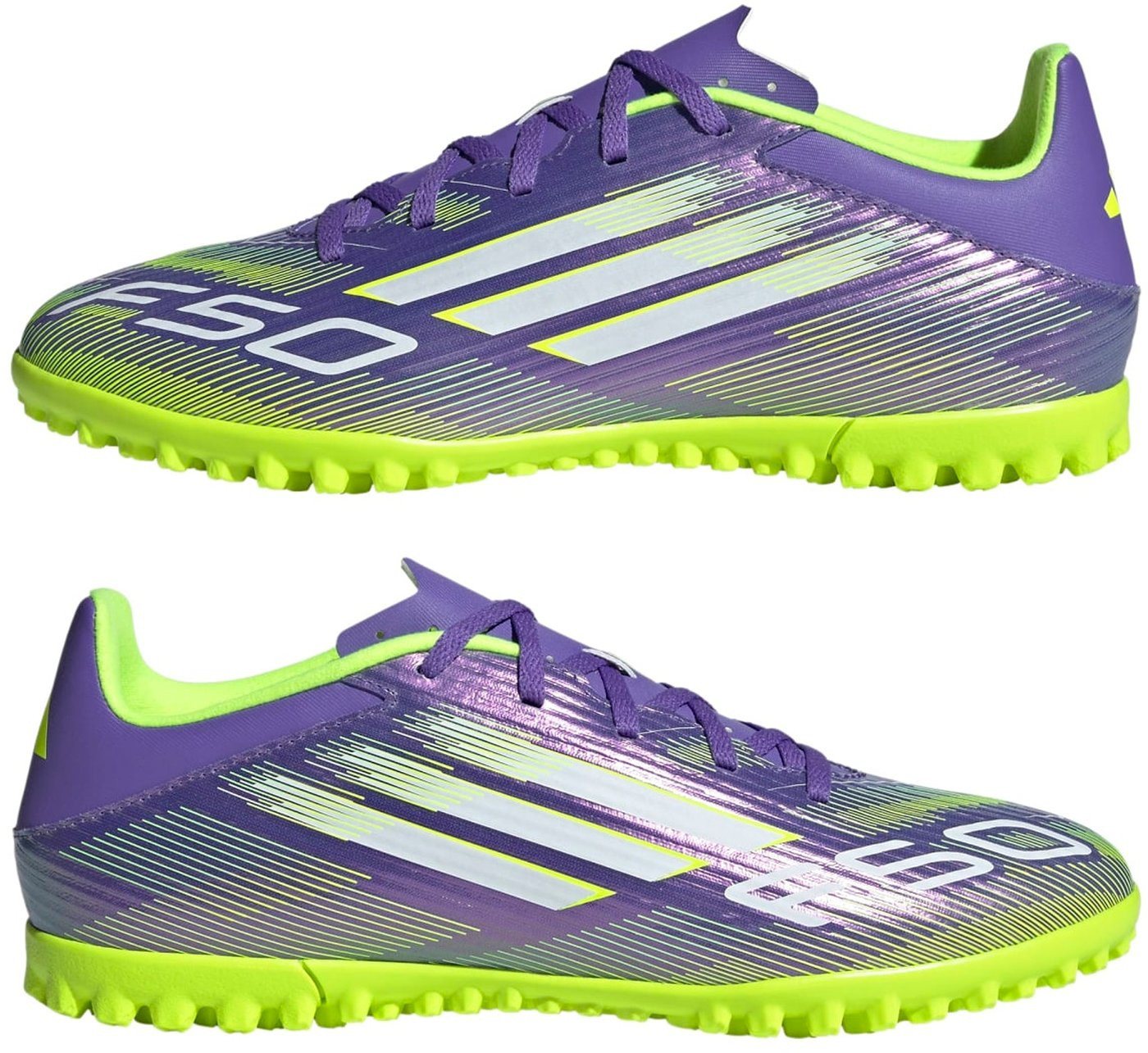 adidas Performance F50 CLUB TF PURRUS/FTWWHT/LUCLEM Fußballschuh Bild 2