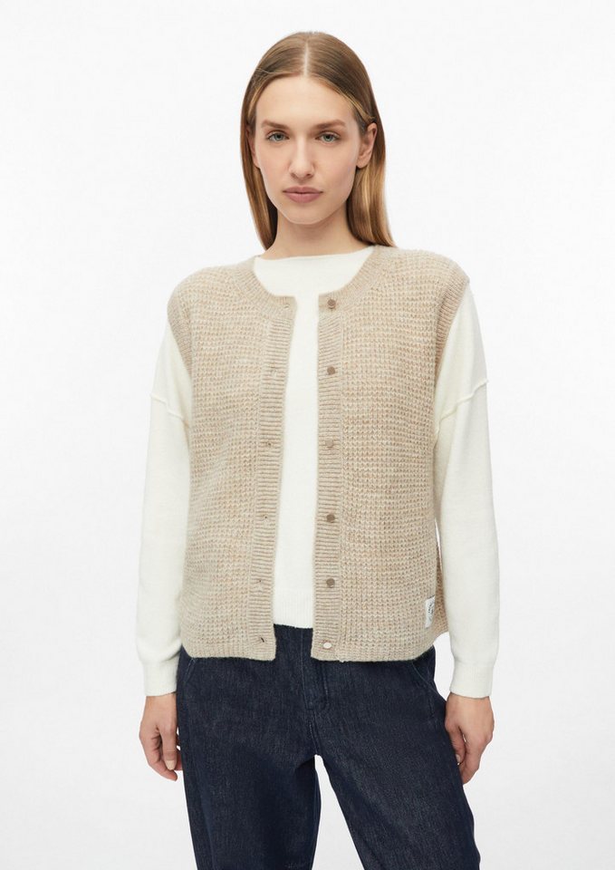 s.Oliver Funktionsweste Strickjacke Strickweste aus Alpakamix