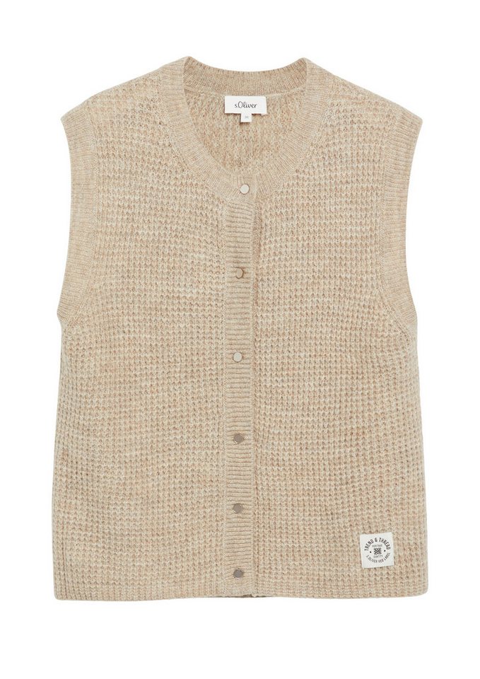 s.Oliver Funktionsweste Strickjacke Strickweste aus Alpakamix Bild 3