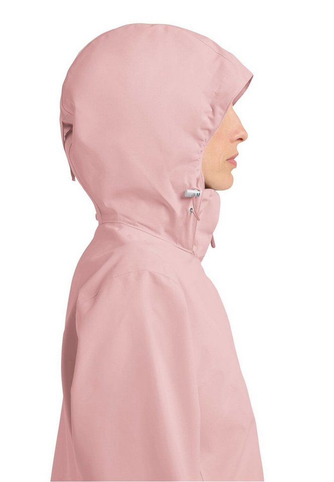 Jack Wolfskin Regenjacke Trailtime 2-Lagen (wasserdicht, atmungsaktiv) hellrosa Damen