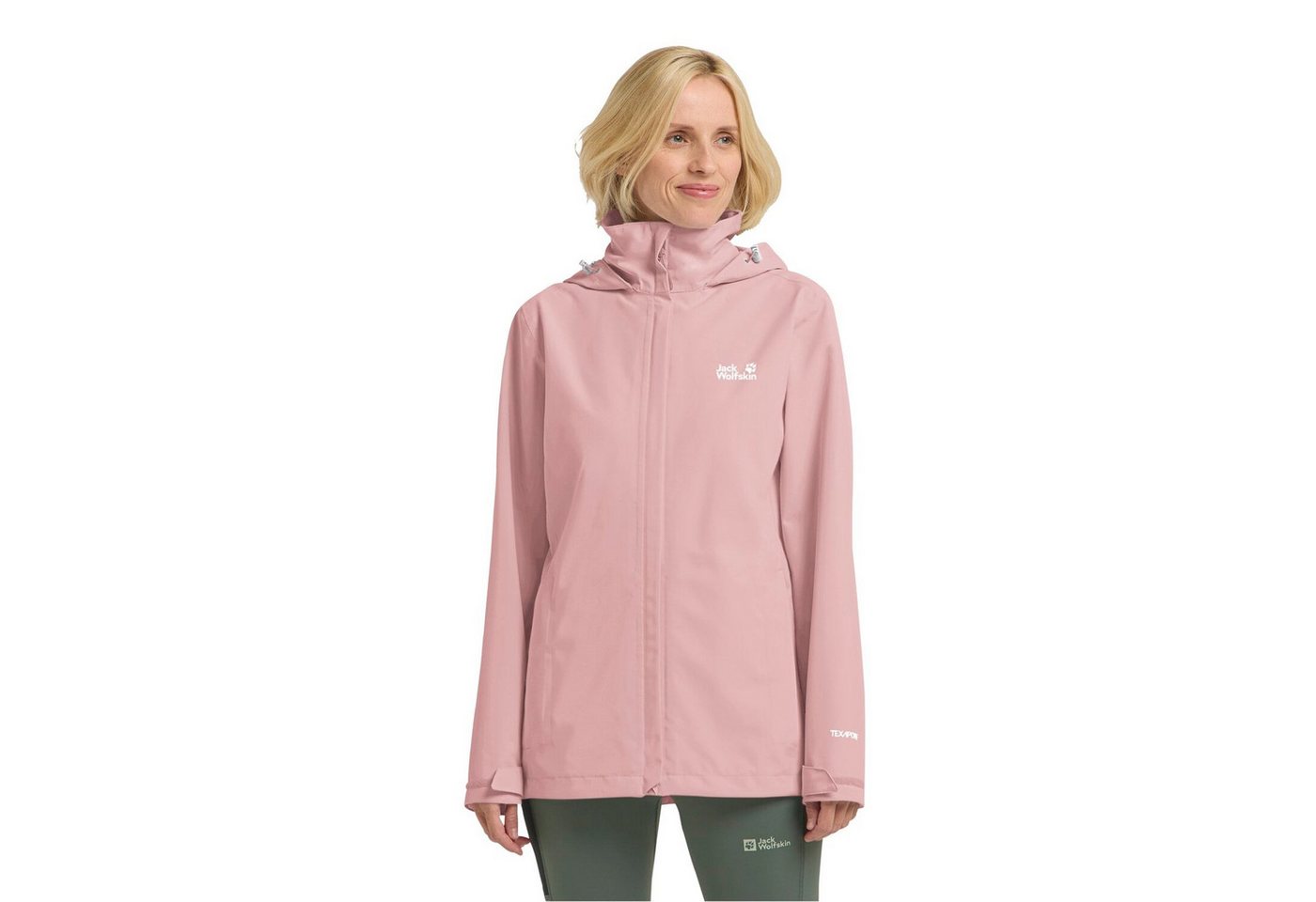 Jack Wolfskin Regenjacke Trailtime 2-Lagen (wasserdicht, atmungsaktiv) hellrosa Damen Bild 5