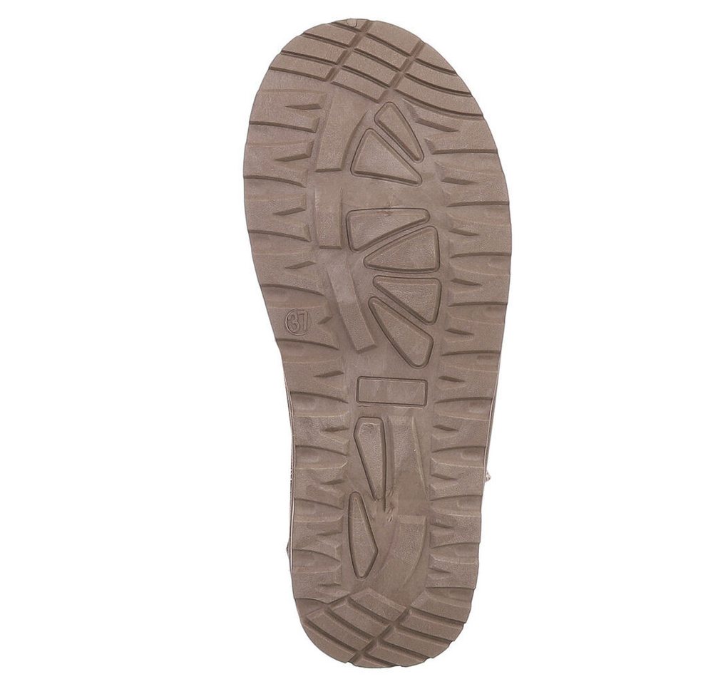 Ital-Design Stilvolle Damen-Lederschuhe für Freizeit und Alltag Snowboots (88519334) Flach Stiefeletten in Hellbraun Bild 4