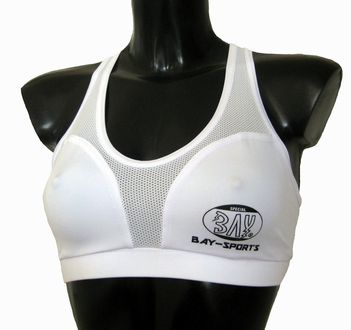 BAY-Sports Set: Sport-Bustier Oberteil Brustschutz Topp Tang Top für Damen Brustschutz Schalen Guard Sport BH mit Taschen zum Einstecken von Schutzschalen Bild 4