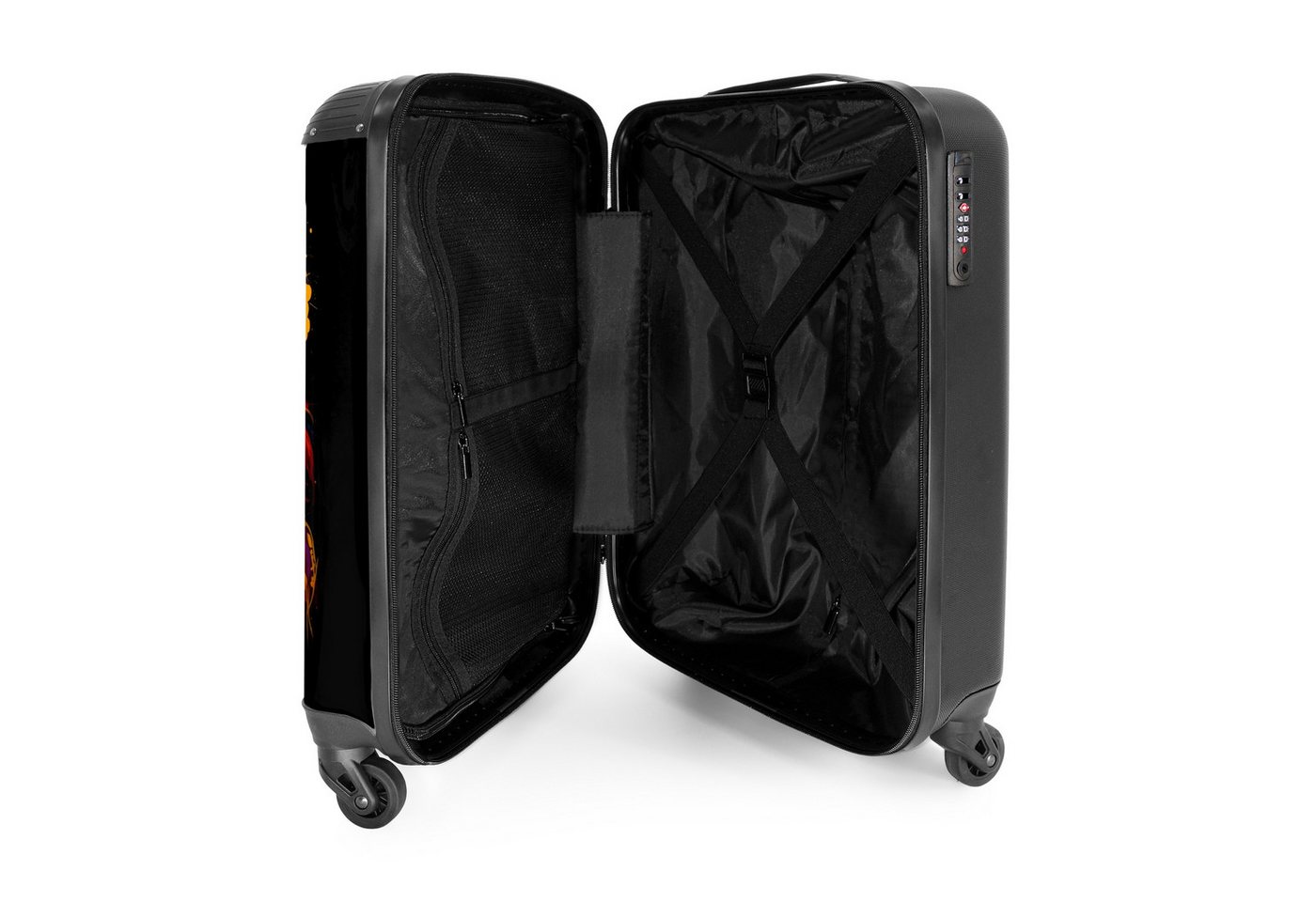 NoBoringSuitcases.com© Hartschalen-Trolley Bunter Löwe im Graffiti-Stil 55x35x20cm, Reisetasche mit Rollen, Koffer Handgepäck Flugzeug Bild 4