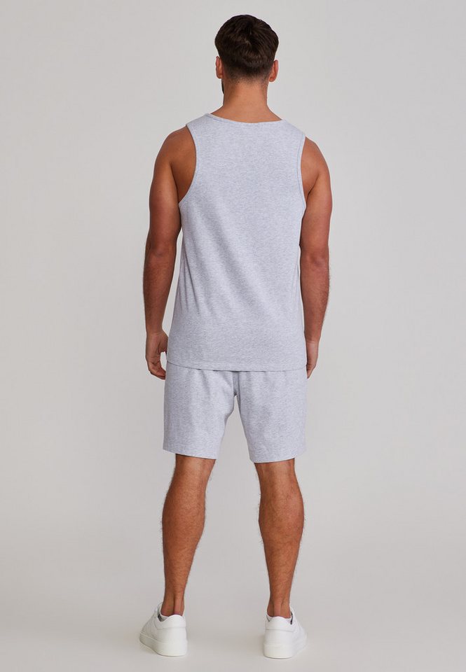 Siksilk Sweatanzug SikSilk Herren Grau Marl Vest and Shorts Set Bild 3
