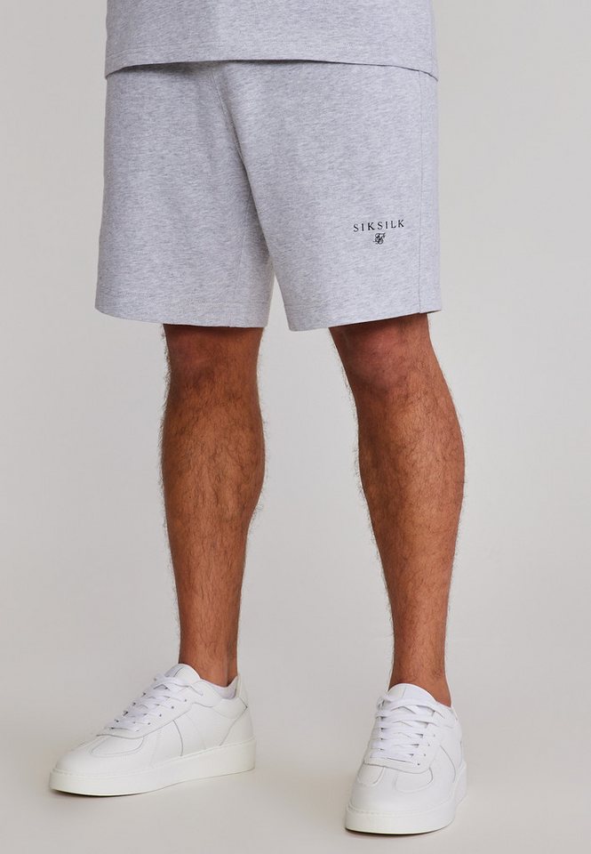 Siksilk Sweatanzug SikSilk Herren Grau Marl Vest and Shorts Set Bild 4