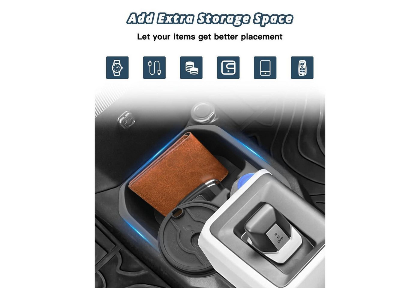 LuxusKollektion Taschenorganizer Aufbewahrungsbox Mittelkonsole Dacia Spring 2025-2027 Bild 5