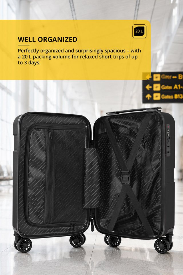 Suitline Handgepäckkoffer Suitline, 4 Rollen, Untersitz Koffer 47 cm, abnehmbare Rolle, ABS, TSA Bild 2