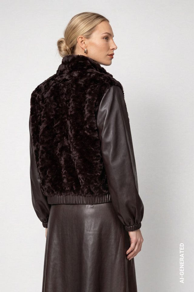 Monari Blusenblazer Jacke black coffee Bild 3