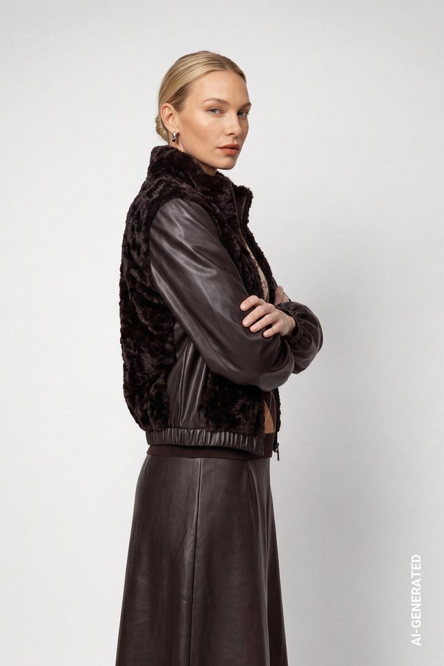 Monari Blusenblazer Jacke black coffee Bild 5