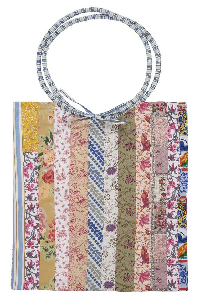 Ib Laursen Einkaufsbeutel Ib Laursen - Tasche Einkaufstasche Stofftasche Patchwork UNIKA Bunt Bild 2