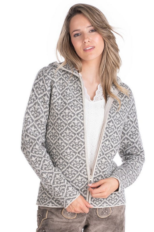 Hammerschmid Outdoorjacke Trachten Strickjacke - ZERMATT - hellgrau Bild 2