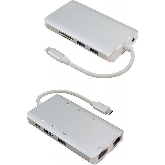 Helos Dockingstation, USB 3.1 Type-C St./HDMI/VGA/USB/LAN/AUDIO/SD, PREMIUM