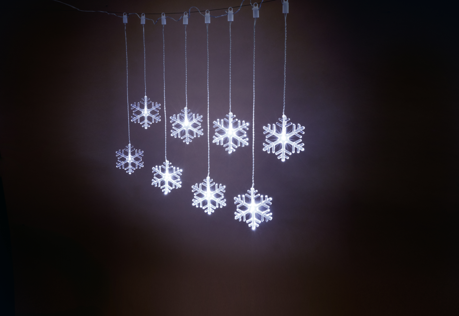 LIVARNO® LED-Lichtervorhang, Schneeflocke/Stern (Schneeflocke/kaltweiß) Bild 3