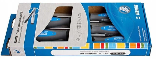 Unior 5-teiliges Set ergonomischer und langlebiger Schraubendreher