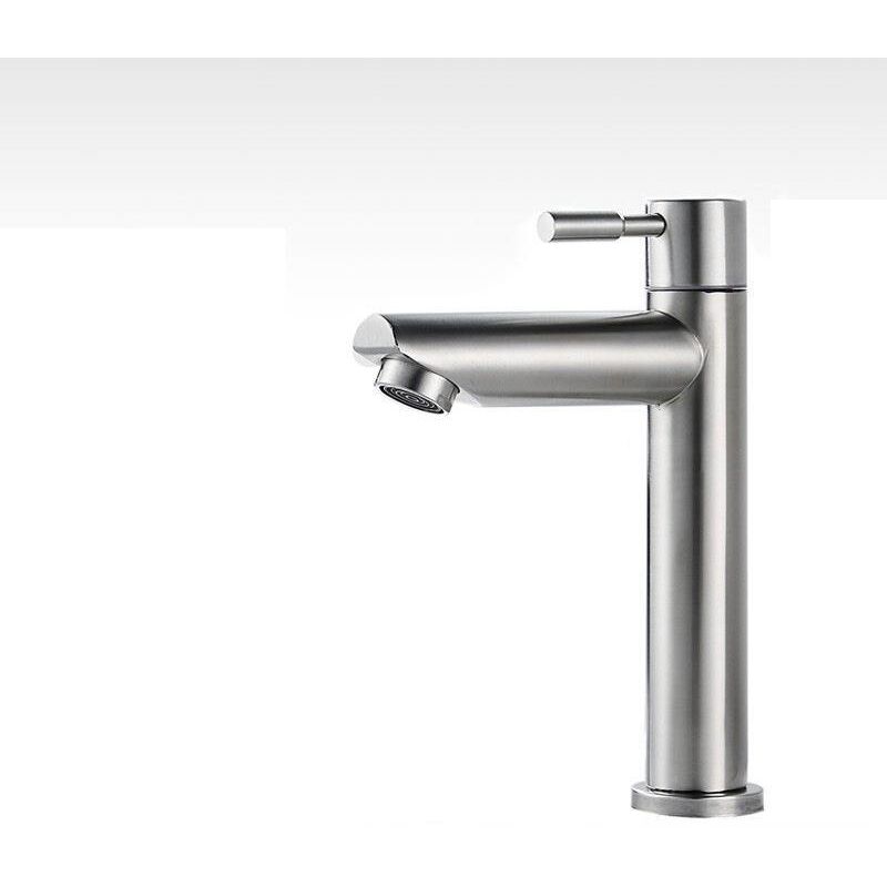 1 Stück Badezimmer-wasserhahn, Nur Kaltwasser-waschbeckenarmatur, Langlebiger Verchromter Kupfer-handwaschhahn