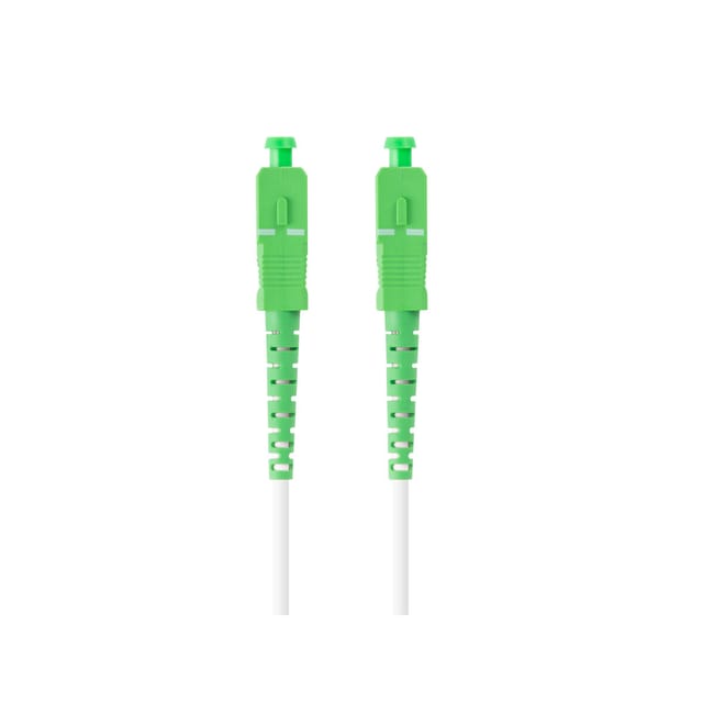 Lanberg SM SC/APC-SC/APC SIMPLEX 3,0 mm G657B3 15 m weißes Glasfaser-Patchkabel