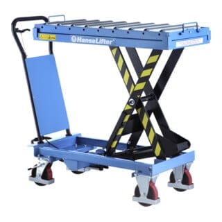 Hanselifter Hubtischwagen mit Rollenbahn SPR500 Hubhöhe 1054mm Tragkraft 500kg