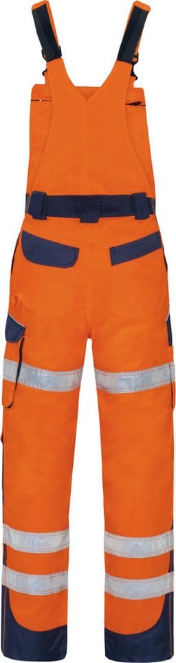 Vizwell - Herren Warnschutz-Kontrast-Latzhose VWTC115 Gr. 90 orange/marine