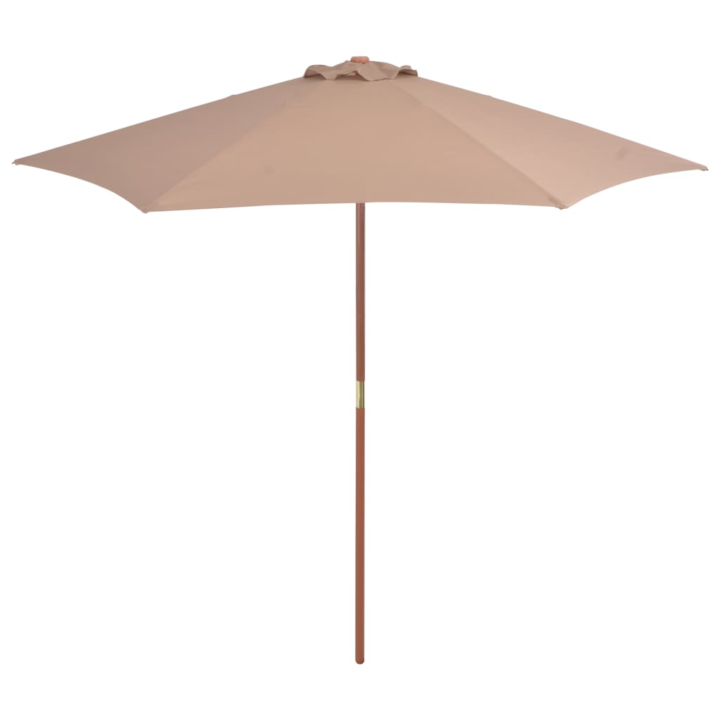 Sonnenschirm Mit Holzmast 270 Cm Taupe