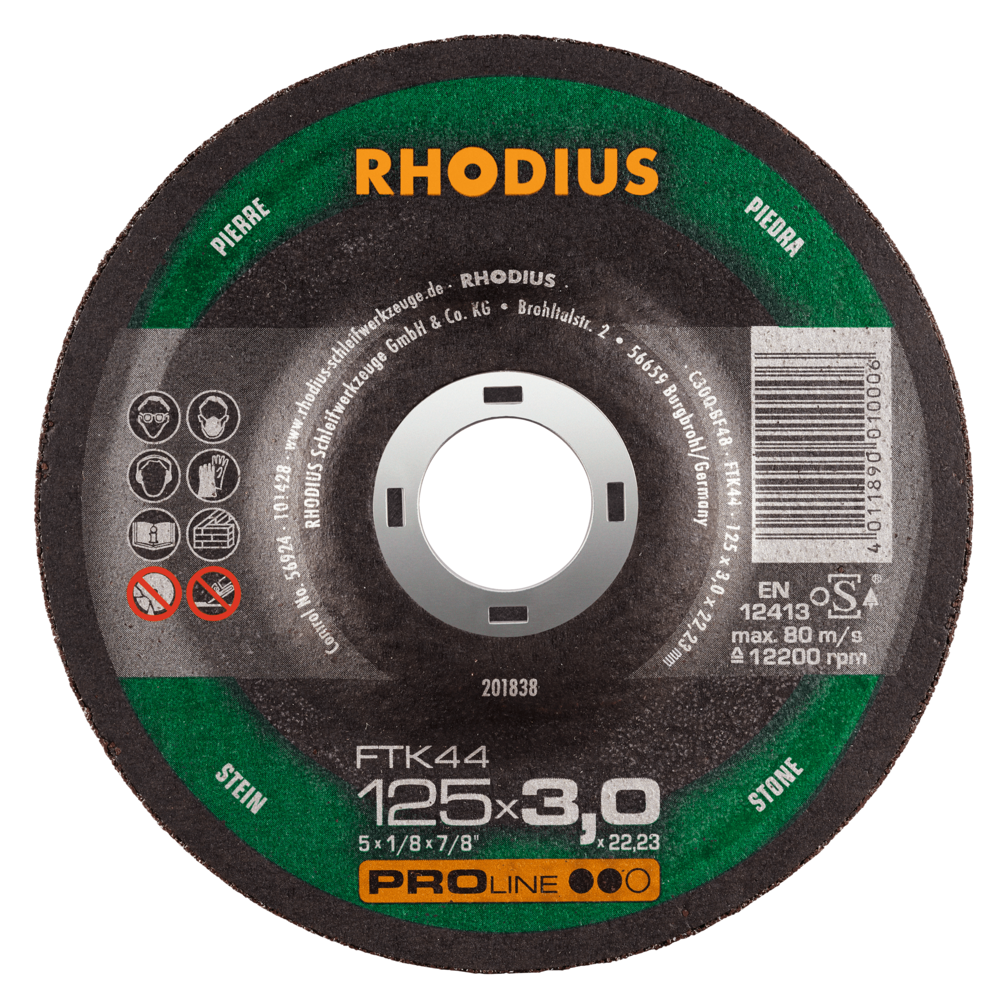 Rhodius Ftk44, 25 Stück, 125 X 3,0 Mm, Trennscheibe