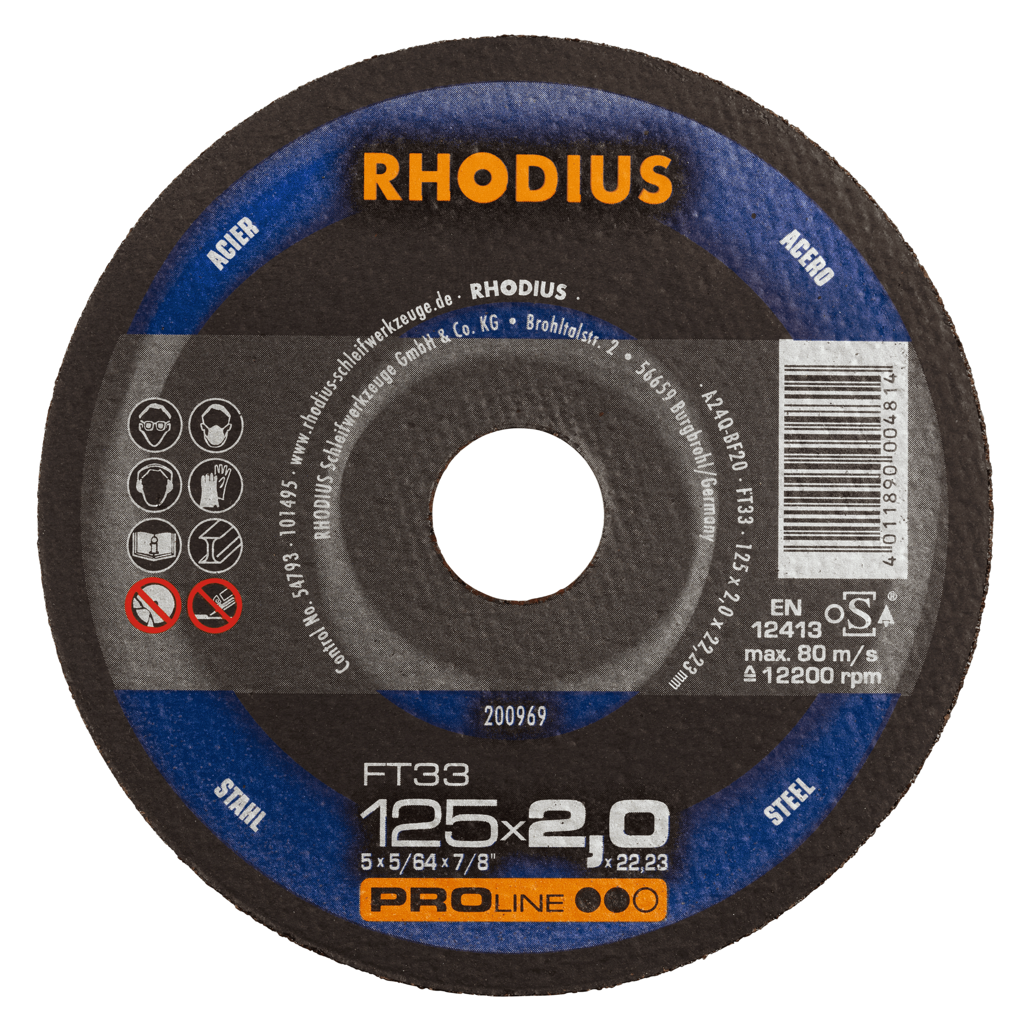 Rhodius Ft33, 25 Stück, 230 X 3,0 Mm, Trennscheibe
