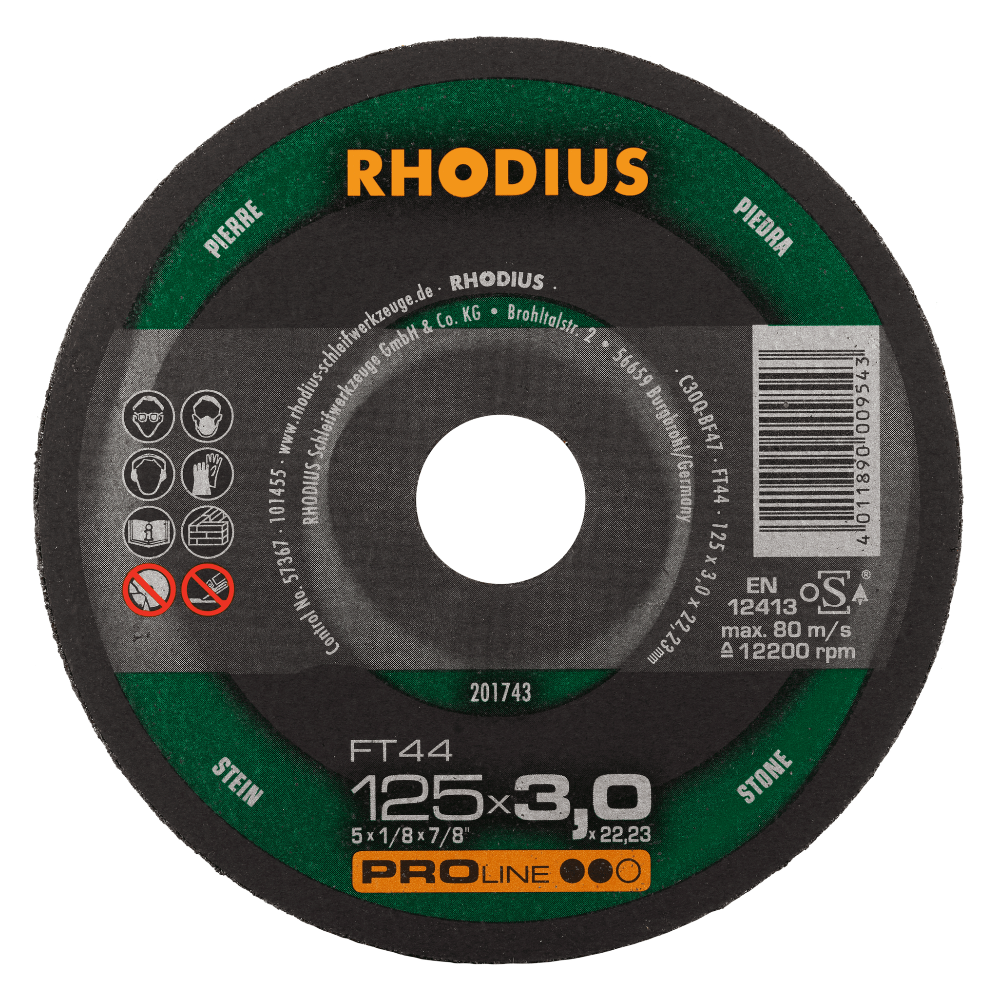 Rhodius Ft44, 25 Stück, 230 X 3,0 Mm, Trennscheibe