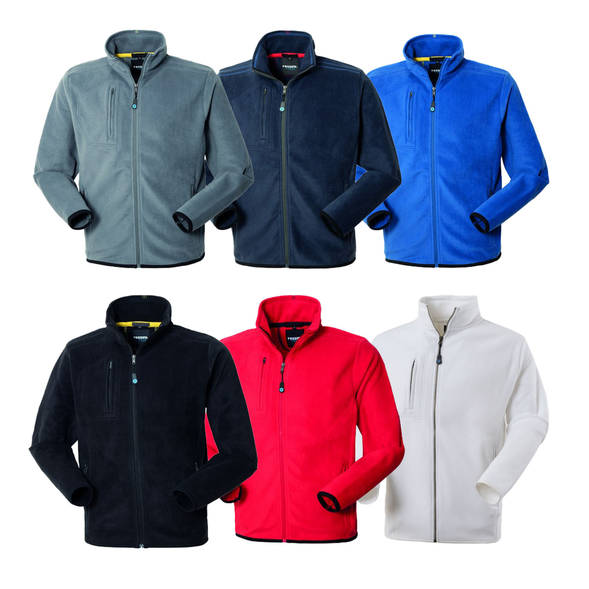 Rossini Task Fleece-arbeitssweatshirt Mit Langem Reißverschluss - M - Negro