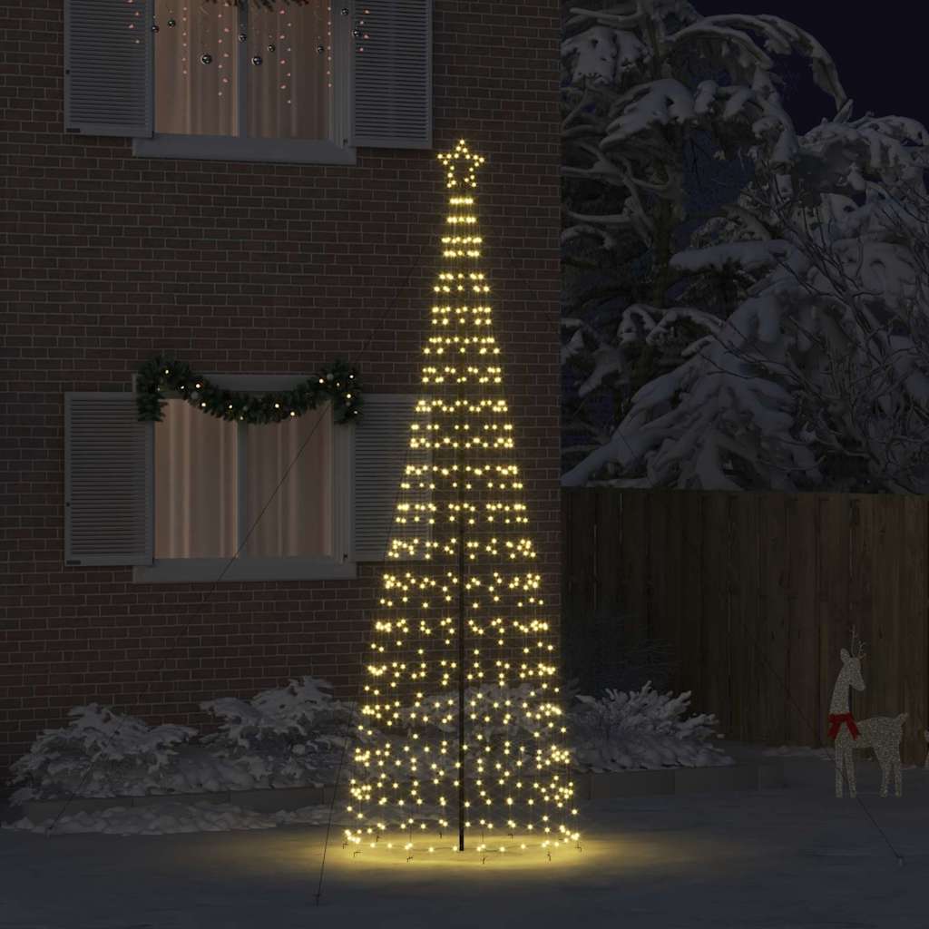 Led-weihnachtsbaum Ekenas 400 Cm 800 Leds Warmes Weiß Stahl Vidaxl