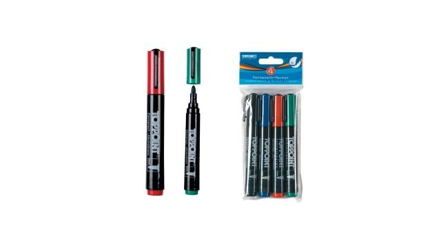 Toppoint Permanent Markers 4 Pieces