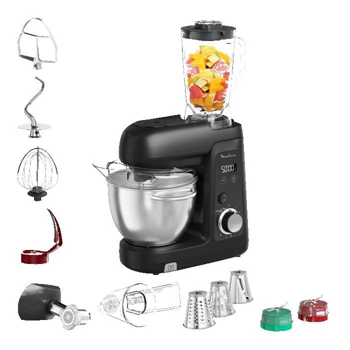 Moulinex Bake Partner +, Küchenmaschine, 1 100 W, Zubehörset Bakegood, Qa5458f1