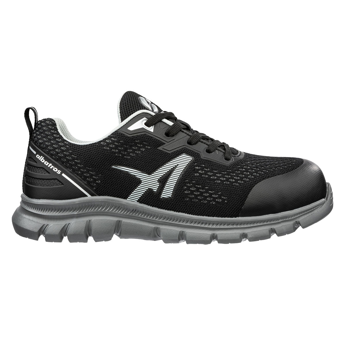 Albatros Levitate Grey Low S1ps Sr Vegane Arbeitshalbschuhe - 46 Eu - Negro