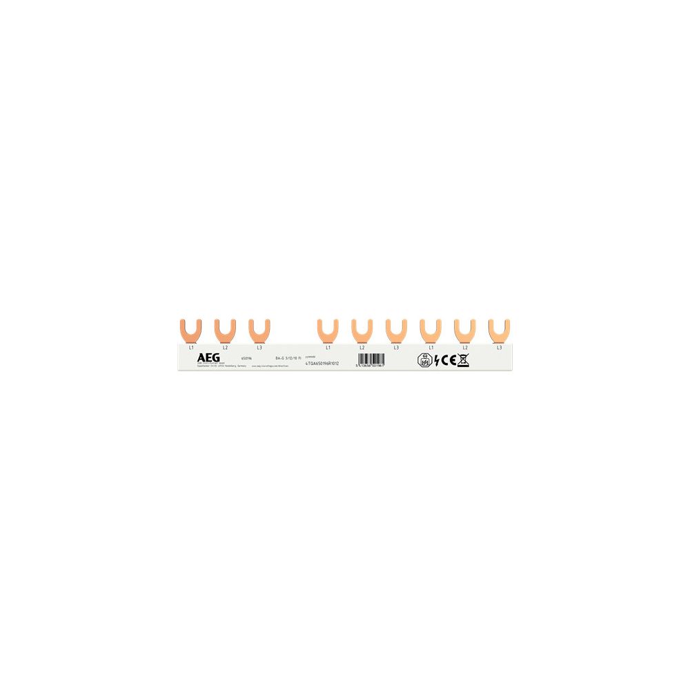 Aeg Gabel-sammelschiene 3p, 10mm2, 10 Pins, 4tqa750196r1012