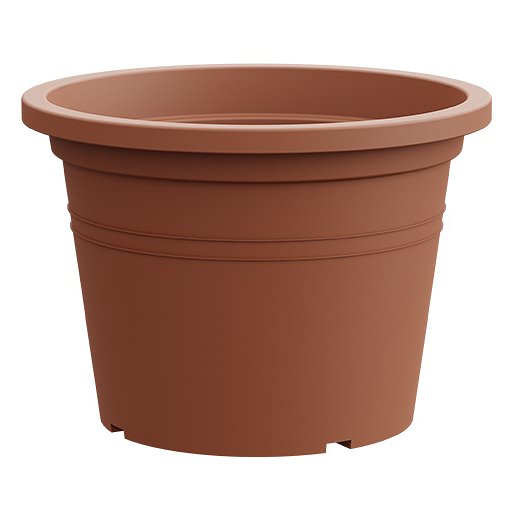 Tera® Pflanzgefäße Basic Rund Clay Braun Ø 50 Cm - Kunststoff