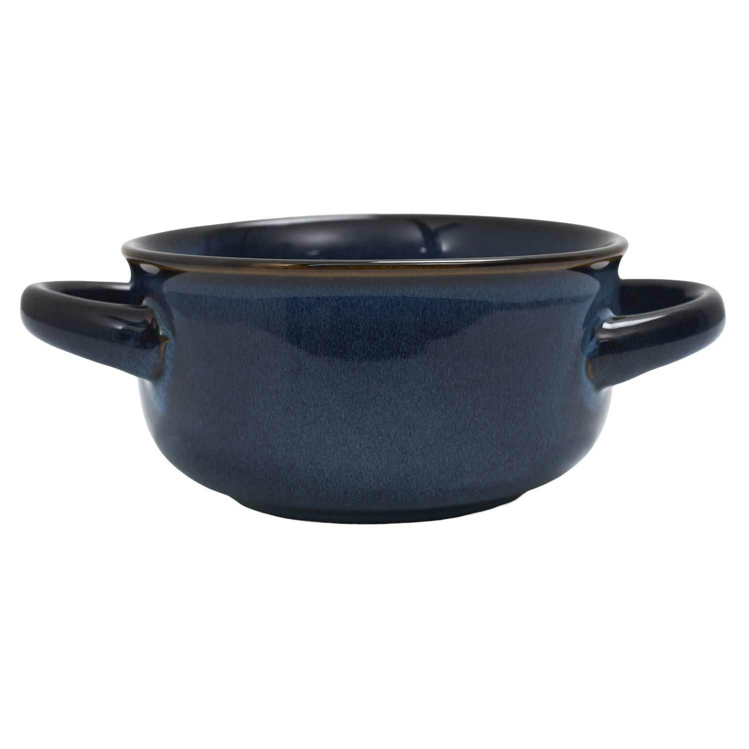 Keramik-suppenschüssel, Dunkelblau, 13,7