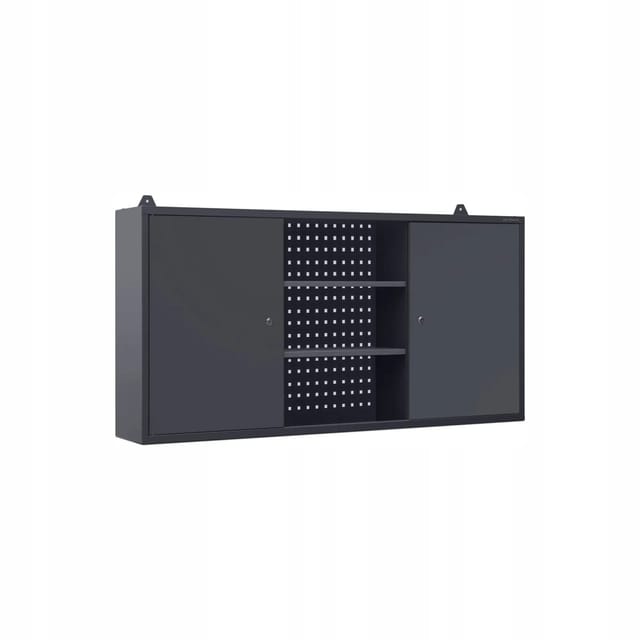 Hängender Werkstattschrank BEN, 1200 x 600 x 200 mm, Anthrazit