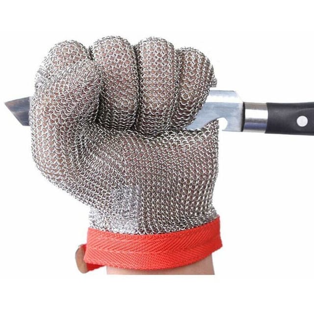 Schnittfeste Sicherheitshandschuhe S (1 Stück) Edelstahl-netzhandschuhe Für Schneid- Und Zerkleinerungsarbeiten Gl08