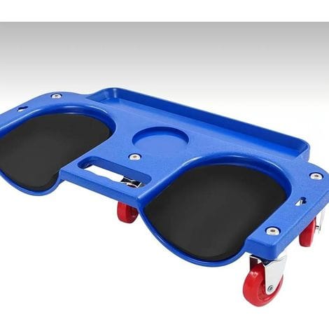 Robuste, Rollbare Knieschoner Mit 360°-rollen Und Farbiger Werkzeugablage – Ideal Für Kfz-reparatur- Und Wartungswerkstätten, Handwerker Und Heimwerker (blau)