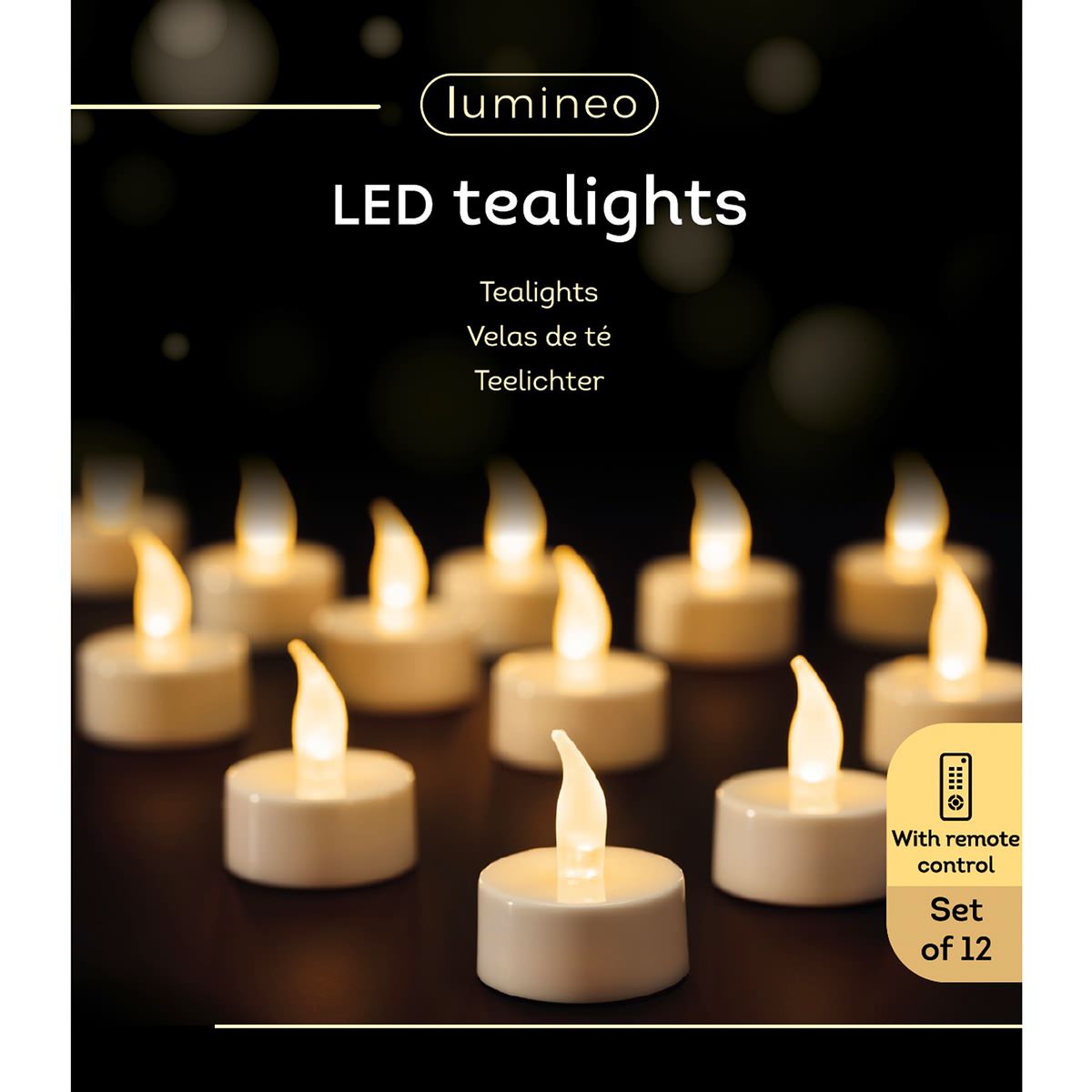 Led Teelichter 12er Batterie 3.8x4.7cm-12l,flame
