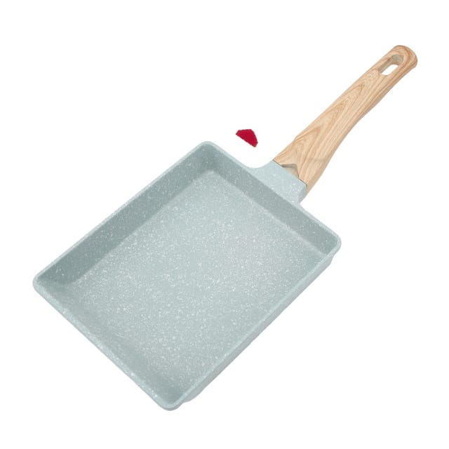 Kleine, Quadratische, Grüne Antihaft-bratpfanne Aus Aluminiumlegierung, Gleichmäßige Hitzeverteilung, Ideal Zum Kochen Von Eiern Zu Hause