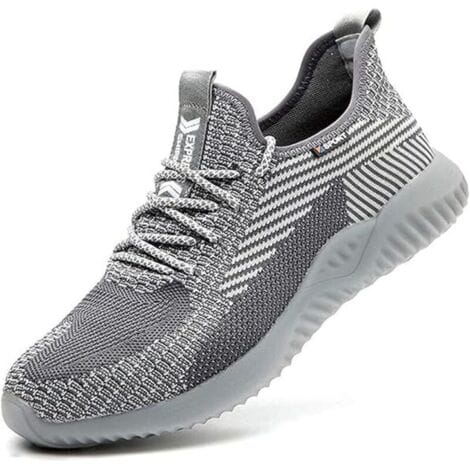 Unisex-sicherheitsschuhe Mit Stahlkappe – Leichte, Durchtrittsichere Sneaker Für Industrie Und Bauwesen, Grau, Größe 46