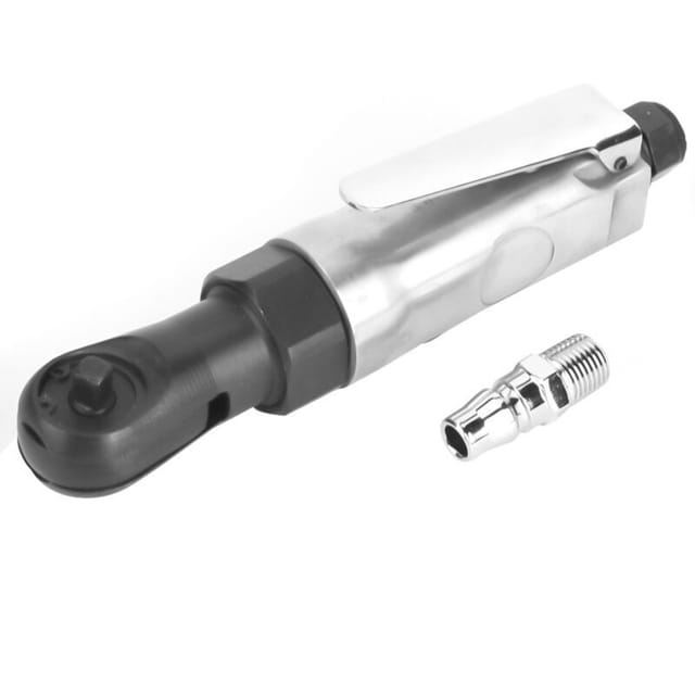 Pneumatischer Ratschenschlüssel Mit Geradem Schaft. Mini-druckluftratschen. 1/4"-gewindeanschluss. 1/4"-vierkantkopf.
